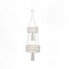 Hand-Woven Cotton Rope Fruit Basket Set: Three-Piece Living Room Hanging Decor.