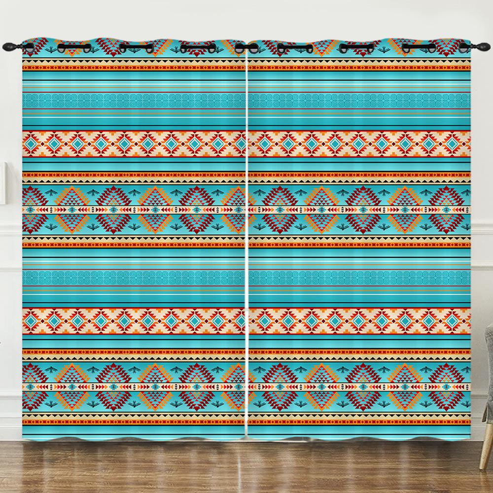 Série de Impressão Fresca 3D Cortina de Impressão Digital Blackout E Ilhós