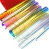 20*95cm Candy Iridescent Holographic Clear Transparent PVC Fabric Leather Laser Rainbow Film Vinyl Craft Drop Glue DIY Making