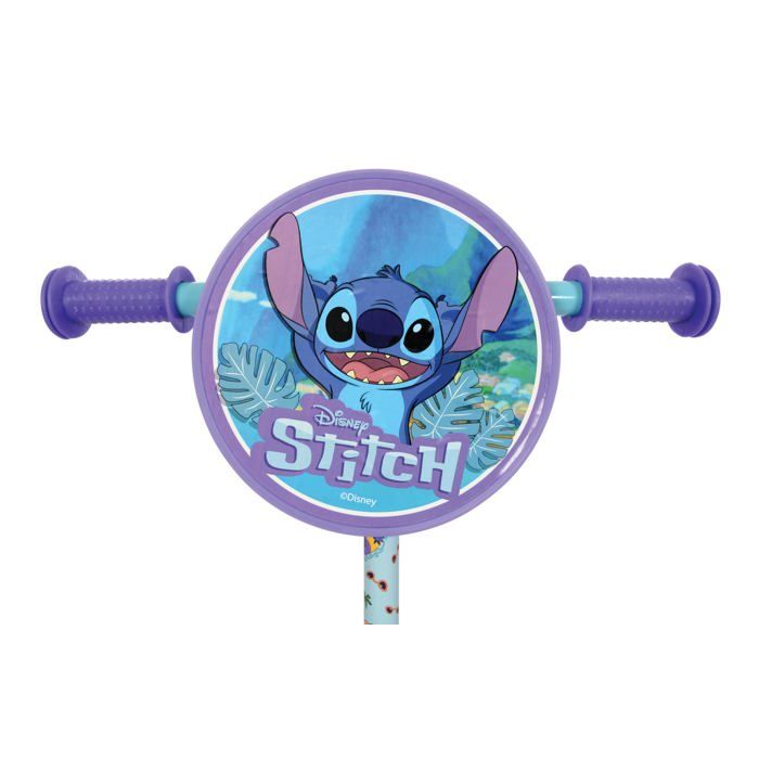 Trottinette enfant trois roues - Disney - Stitch Deluxe - Cadre en acier - Pneus EVA - Guidon réglable 64-74 cm - Bleu