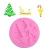 Xmas Christmas Snowman Deer Tree Silicone Mold Kitchen Baking Navidad Chocolate Candy Clay Making Cake Decoration Accessories