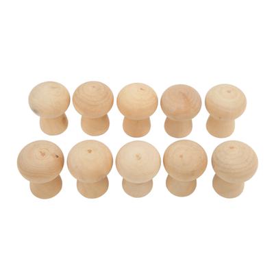 10 ΤΕΜ Ξύλινα Καρφωτά Κουκλάκια Ανθεκτικά στη Φθορά Παραγωγή DIY Ξύλινα Καρφωτά Κουκλάκια Ξύλινο Μανιτάρι Ατελές για