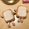 1/2pcs Toast Coin Purse  Cartoon Cute Portable Earphone Bag  Creative Small Storage Bag