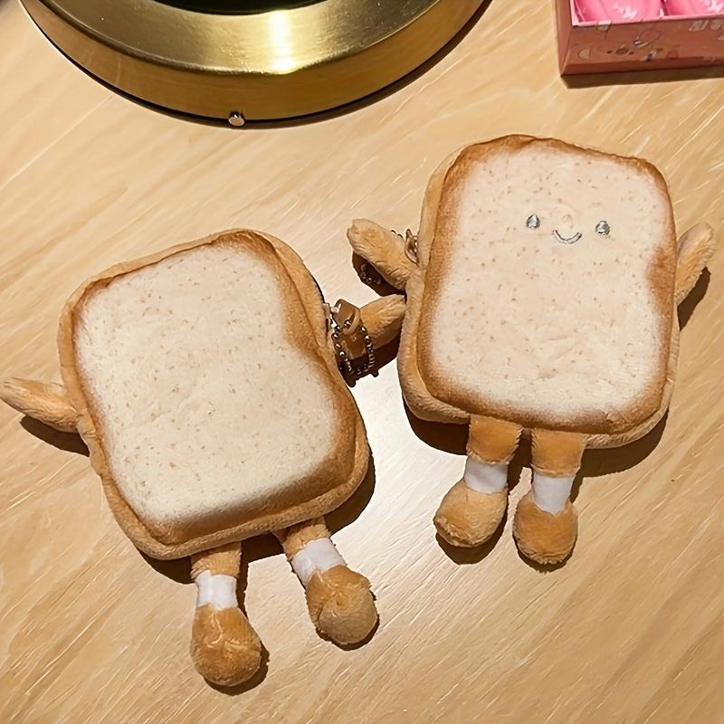 1/2pcs Toast Coin Purse Cartoon Cute Portable Earphone Bag Creative Small Storage Bag