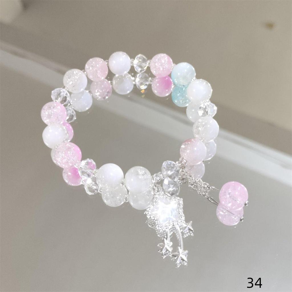 Mori Style Mermaid Crystal Bracelet - Sweet, Versatile Design for Women, Students, and Best Friends.