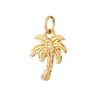 18K Gold Plated Stainless Steel Beach Pendant Charm for DIY Necklace & Bracelet Jewelry