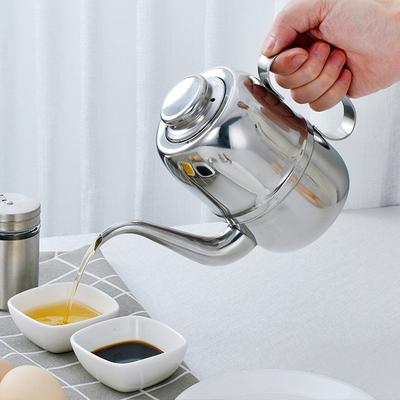 14/18/24OZ Condiment Storage Container Soy Sauce Vinegar Bottle Oil Can Seasoning Pot Sauce Dispenser Teapot Kitchen Supplies