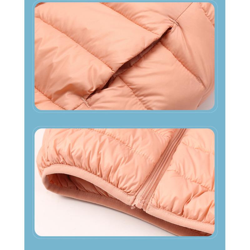 Vinter Herr- och Dam Barn Lättvikt Dunjacka med Huva Barn Förtjockad Varm Jacka