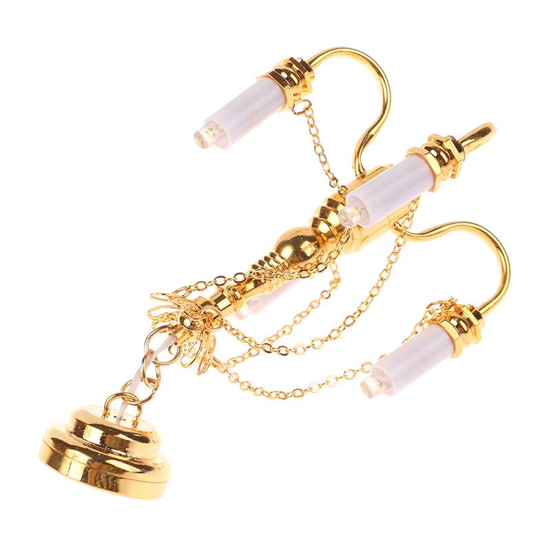 Lustre Miniature à L'échelle 1:12, Ampoule en Verre