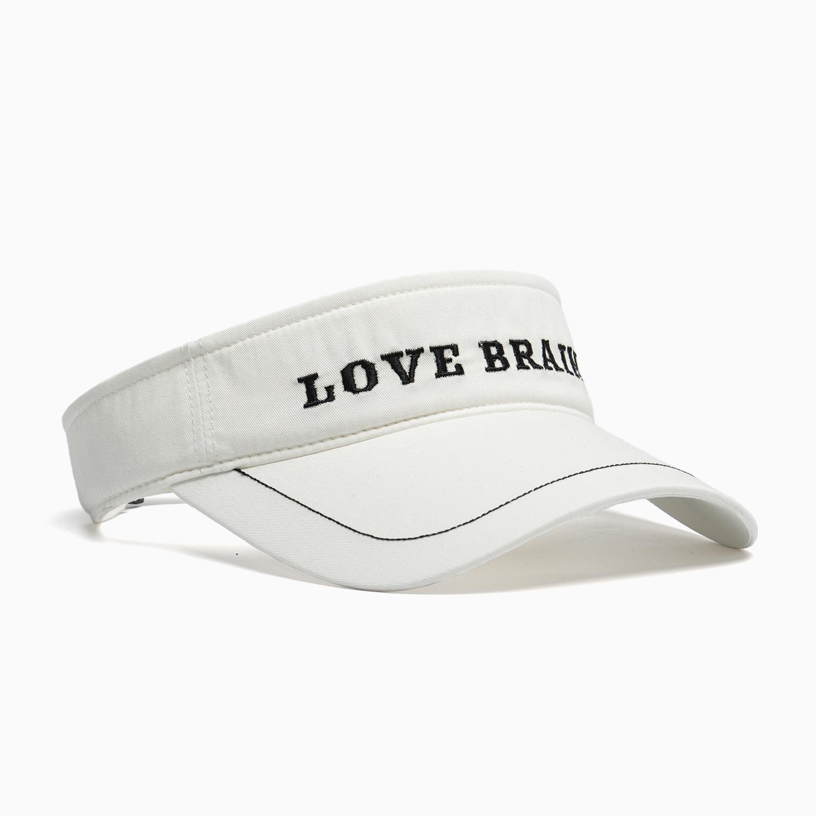 

Spring And Summer New Embroidered Empty Top Hat Sunscreen Visor Hat Men And Women Outdoor Runningsports Face Covercap Tennis Cap