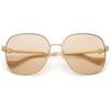 GUCCI Pink Lenses Metal Chain Clause Frames Delicate Women's Sunglasses