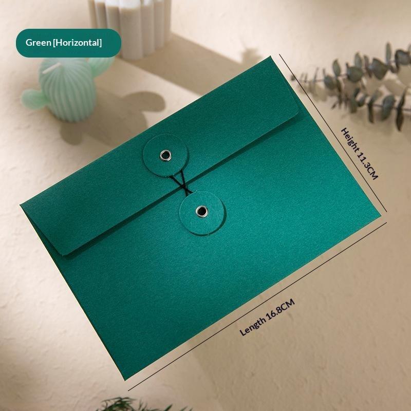 Durable Thickened Kraft Paper Envelopes String Tie Closure A4 A5 A6 Sizes Invoice Document Storage Pouch for Office Workers
