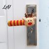 Indoor Winter Home Ornaments Knitted Christmas Doorknob Covers Santa Reindeer Decor Anti‑Slip Protector Sleeves Door Handle Guards Cushion Pads,