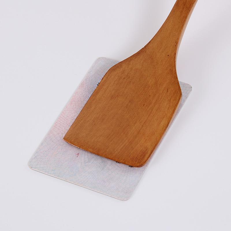 1 Stück Mini-Spatel, kleine Holzschaufel, antihaftbeschichtet, für Spiegeleier, Steak, Küchenlöffel, Grill, natürliches Küchen-Kochzubehör