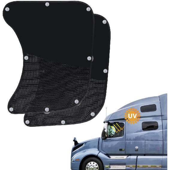 Side Window Sun Shade For Semi Truck, Upgarde Shade Interior UV Protection Truck Windows Shades RV Semi Truck Accessories Compatible With