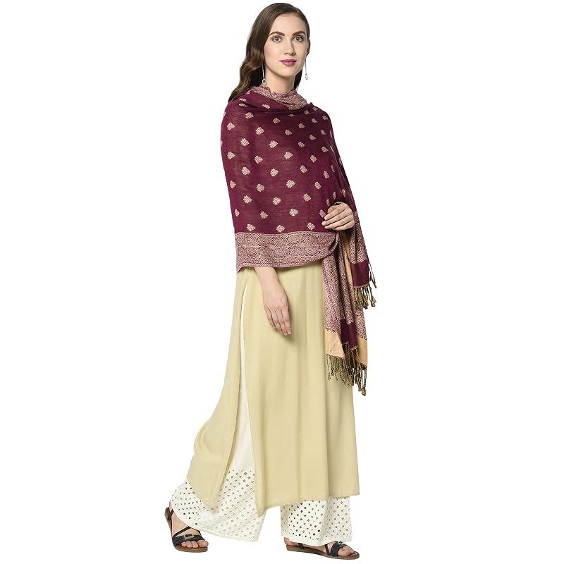 Weavers Villa Damen Rayon Weiche Viskose Sommer/Herbst Schal, Stolen, Schals (Rani), 70cm X 200cm
