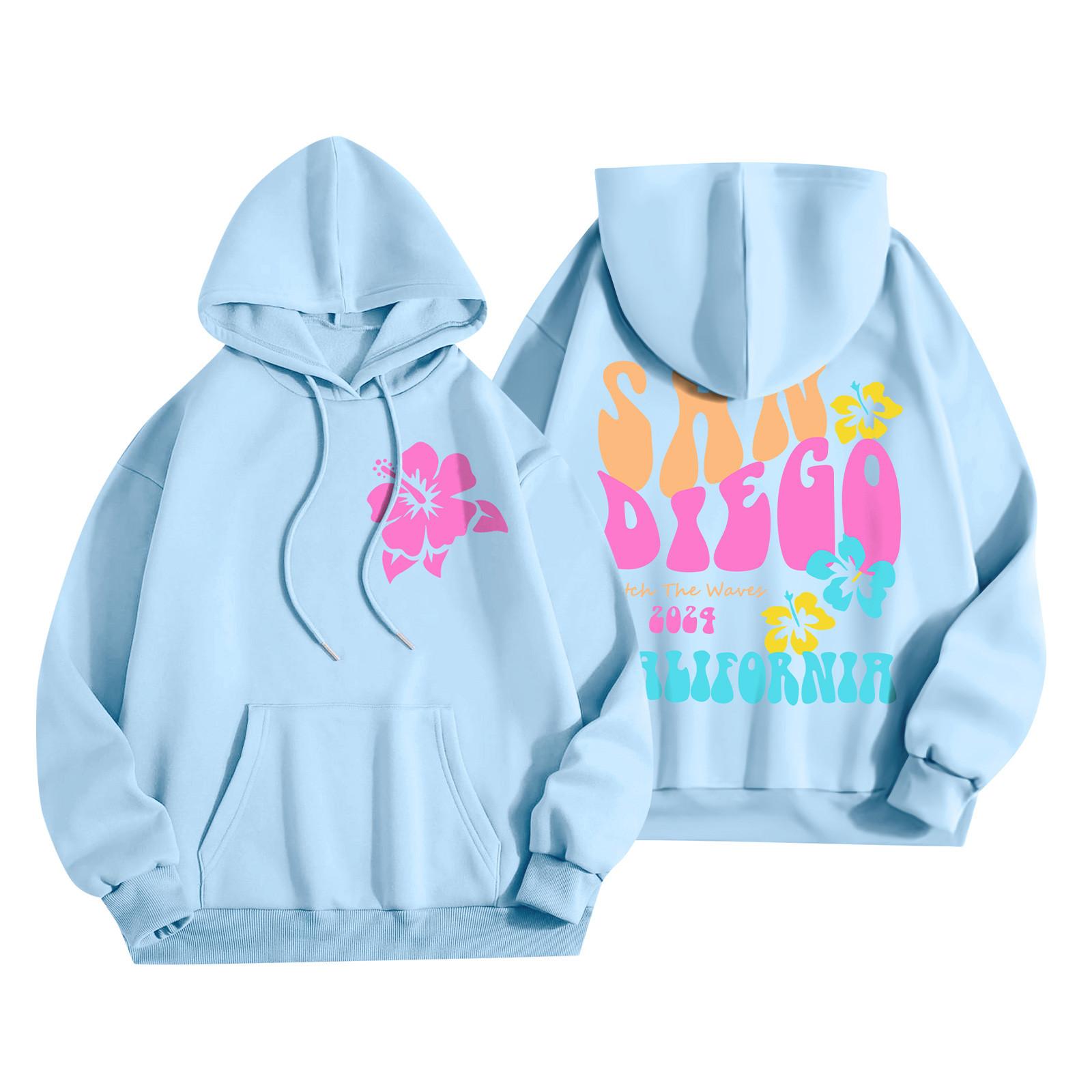 Толстовки для девочек-подростков с длинным рукавом и принтом букв — фото 8