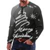 Men's Christmas Print Sweater Holiday Graphic Pullover for Winter Party Casual Wear