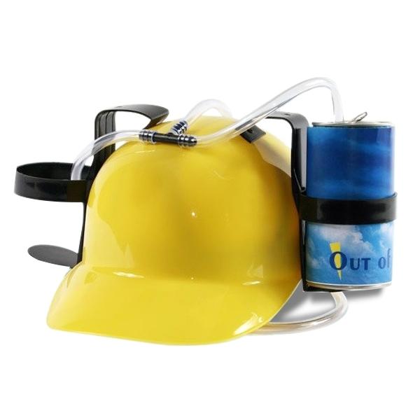 Drinking Helmet with Straw and Double Drink Bottle Holder Red