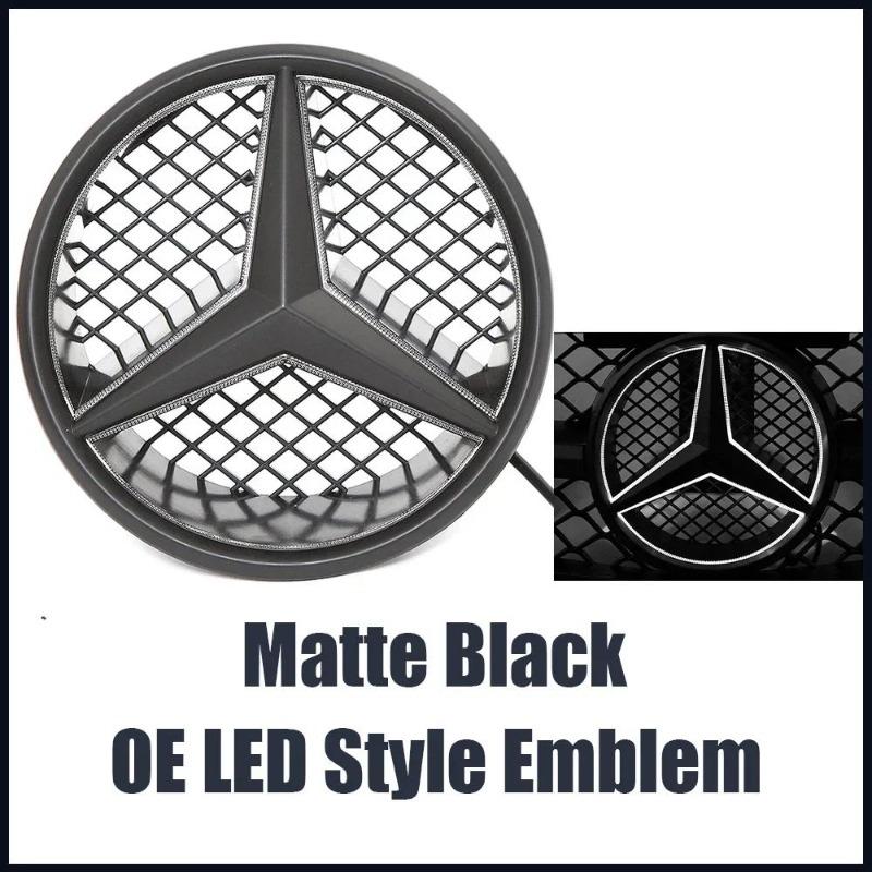 

Стиль OE Чорна та срібляста передня решітка Глянцева чорна емблема зірки Для Mercedes Benz GLK-Class X204 2008-2012 GLK280 GLK300 GLK350