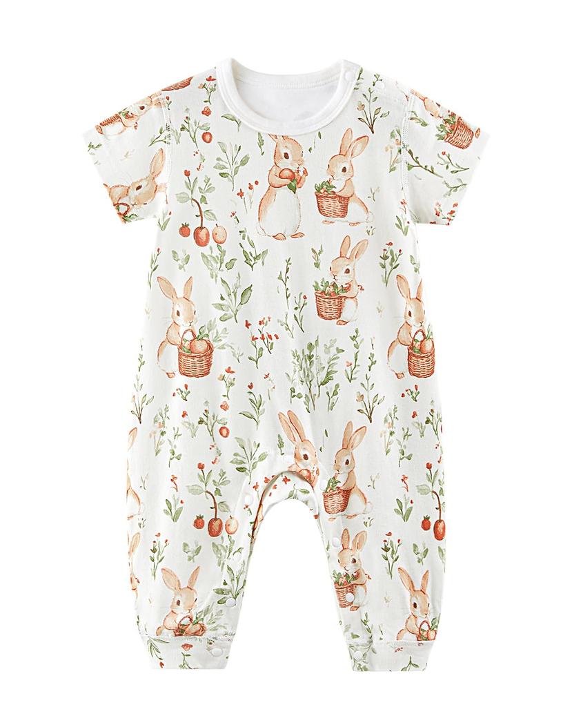 and Baby short long shoulder opening with for gentle on the cute animal good also great as pajamas Picking [Hapipana] [For spring, summer, fall]