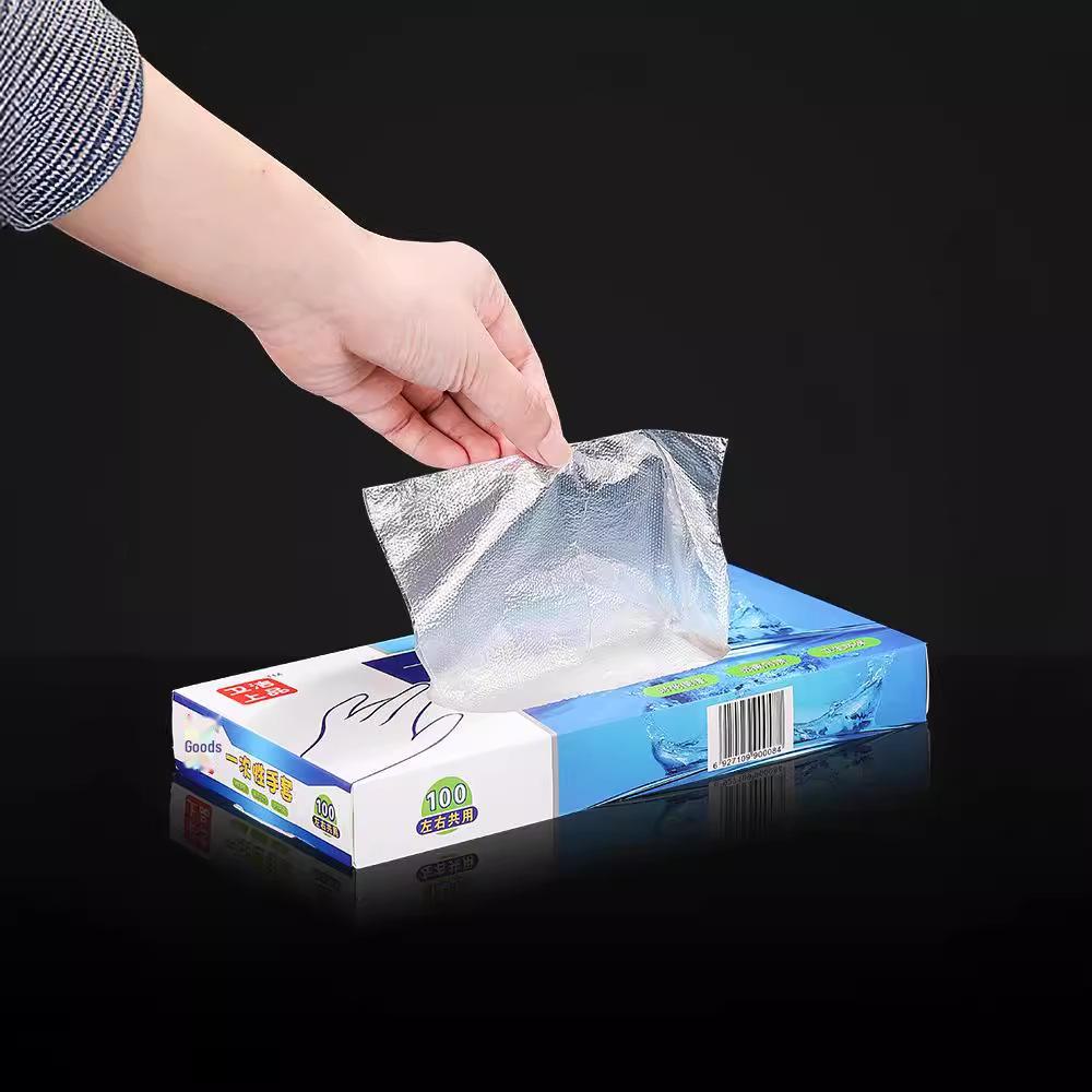 Pogrubione jednorazowe rękawice PE do kuchni i cateringu