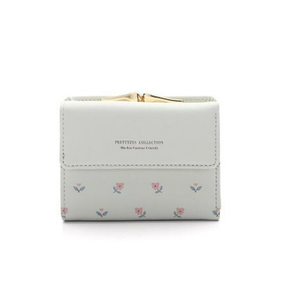 Pureti Small Fresh Korean Style Multi-Functional Cute Short Wallet for Women and Students