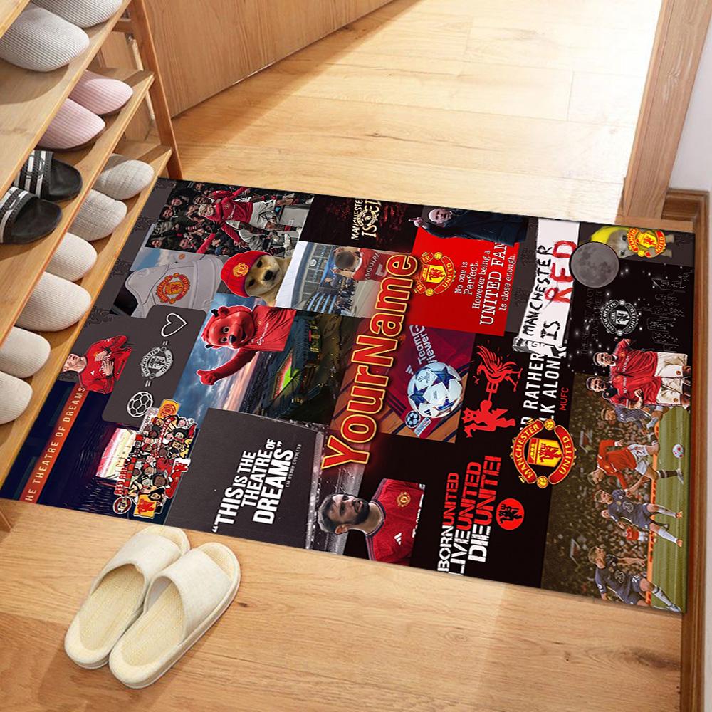 Manchester Personalized Name Floor Mat Perfect for Hallway Study room Foyer Bedrooms Anti-slip Rug Office home decor