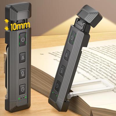 Glocusent Retractable Reading Light for Bedtime Reading, 5 Brightness Levels, 3 Color Options, Sleep Aid Function, 304560 Minute Timer, USB