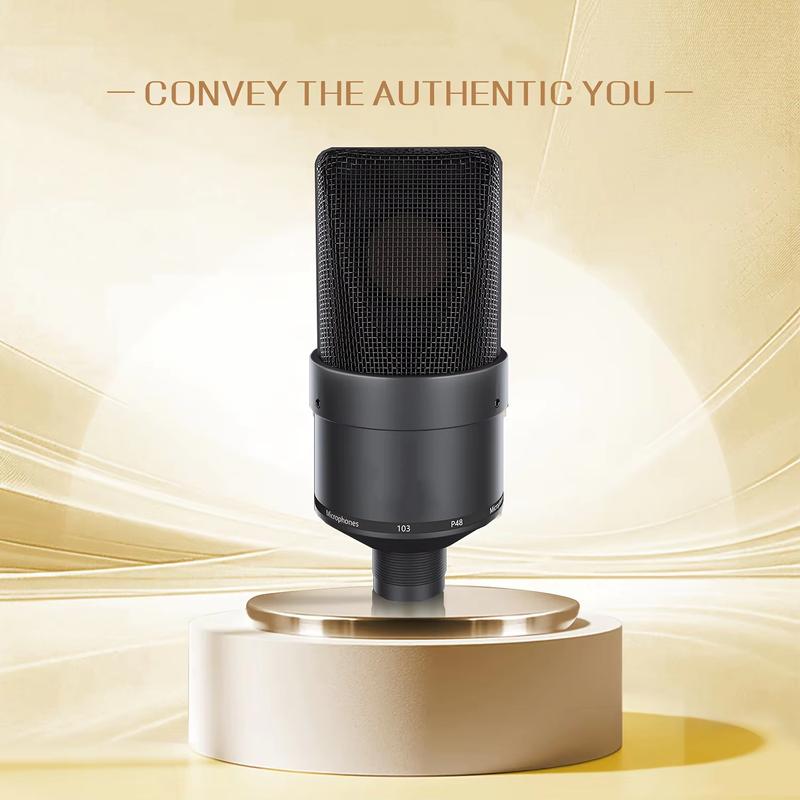 TM103 26/34mm Mic Core Condenser Microphone with Shockproof Holder Full Metal Design Cardioid Mic For Professional Recording