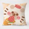 Cute Cartoon Pig Pattern Decorative Pillowcase Living Room Bedroom Square Cushion Pillowcase