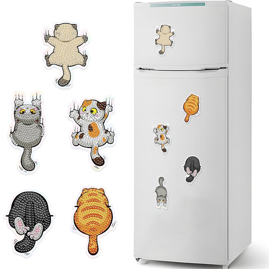 5Pcs Diamond Painting Refrigerator Magnets Animal Diamond Art Kits Diamond Painting Kits DIY Art Crafts for Adults Beginners