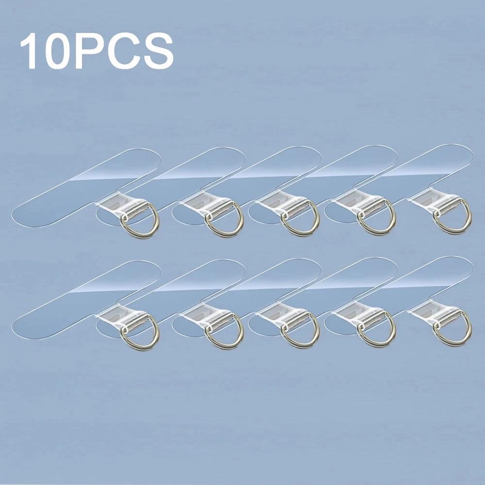 10Pcs Universal Tpu Mobile Phone Anti-lost Lanyard Card Gasket Nylon Detachable Phone Hanging Cord Strap Patch Tether Pad