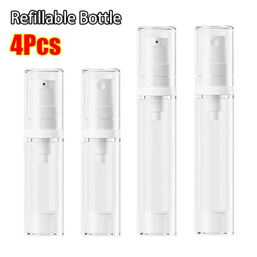

3/4Pcs 5-15ML Lotion Sprayer Bottle Clear Cosmetic Container Durable Travel Refillable Bottle 5ml 4XSprayer
