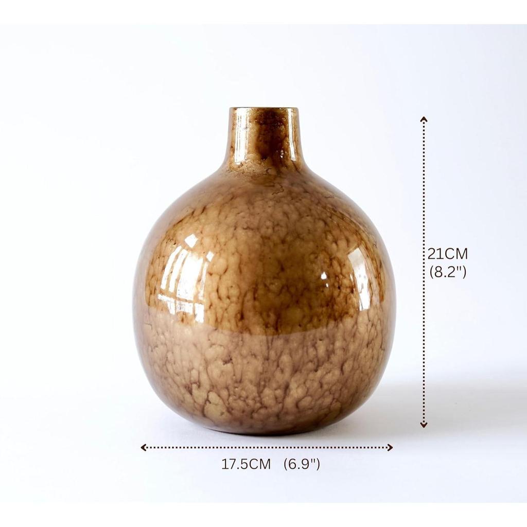 Metal Flower Vase for Home Decor| Decoration Item for Living Room Office| Table Decorative Flower Pot for Gifting | (Flowers Not Included)