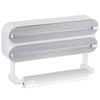 Uxcell Plastic Wrap Dispenser 31cm X with Cutter and Magnetic Bottom for Tin Foil Wrap Aluminum Foil Gray 13 In 1 5.5cm