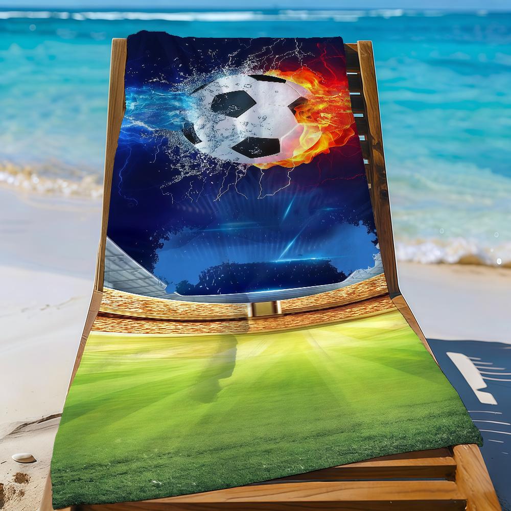 Fußball Handtuch Sport Schnelltrocknend Reise Camping Sandfest Weich Leicht Groß Strandtuch