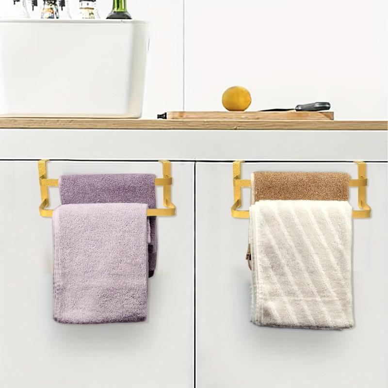 Over The Door Hanger Metal Construction Rustproof Towel Holder For Small Spaces Kitchen Bathroom Bedroom Storage