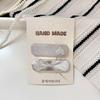Korean Silver Hairpin: Gentle, Stylish Art BB Clip for Girls - High-Grade Leather Children's Bangs Clip