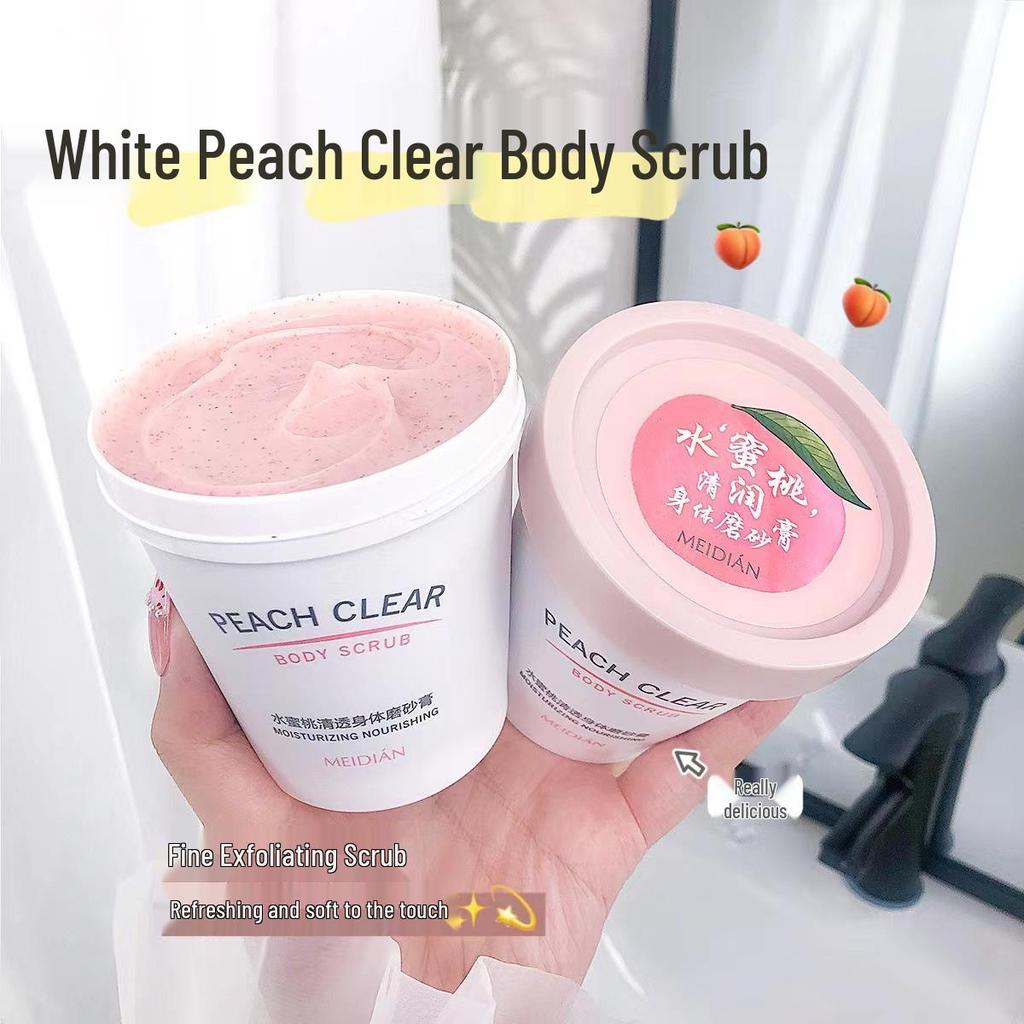 Charming Point Peach Exfoliating Body Scrub for Smooth & Refreshing Deep Cleansing