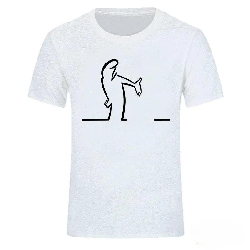 New Balum La Linea Funny Graphic Short Sleeved Round Neck Y2k Tshirt Men Clothing New in Top  Tees Mens TShirt Camisetas