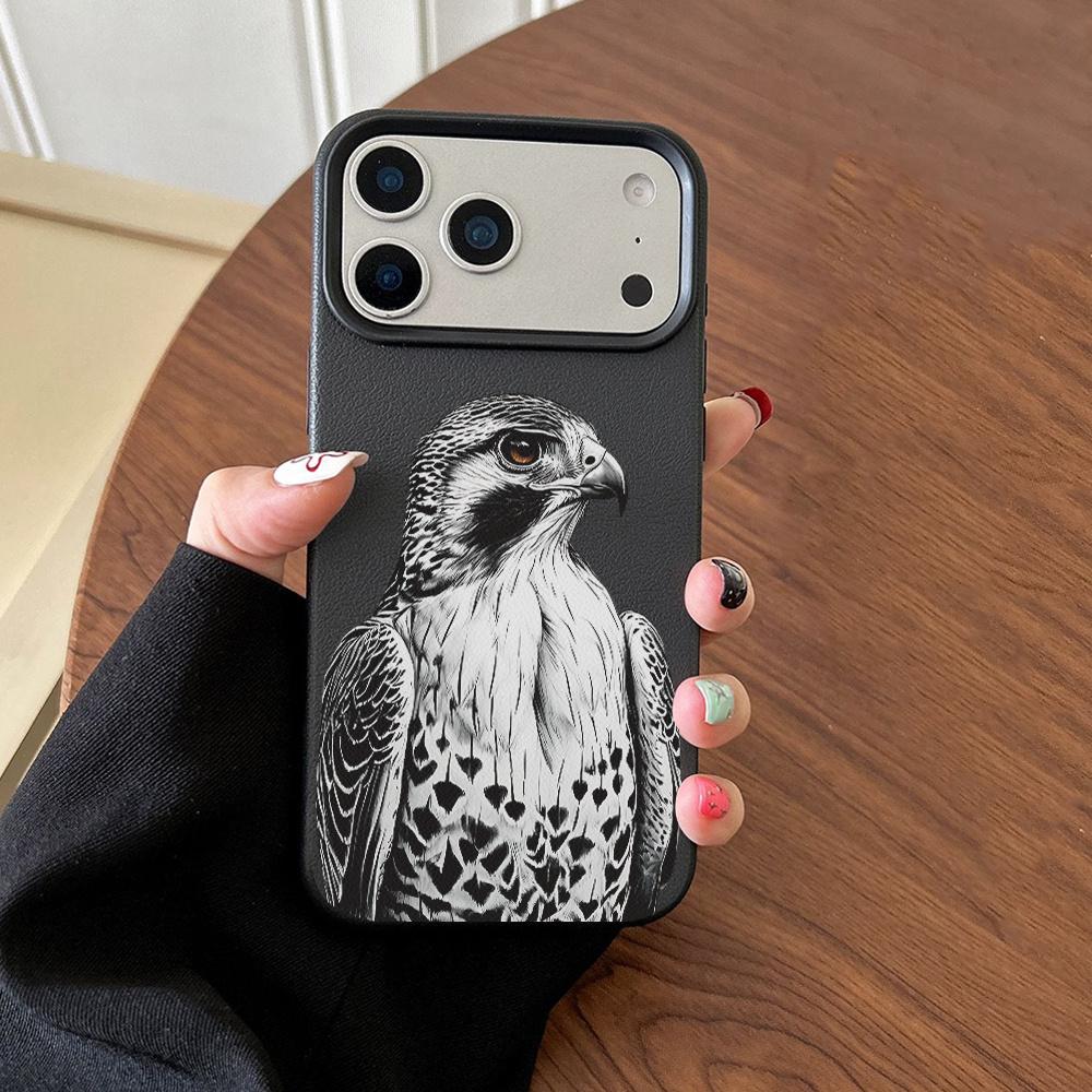 Falcon Portrait Pattern Phone Case Suitable for iPhone 17 16 15 14 13 12 11 Pro/Max/Plus Anti Drop and Shockproof Back Cover