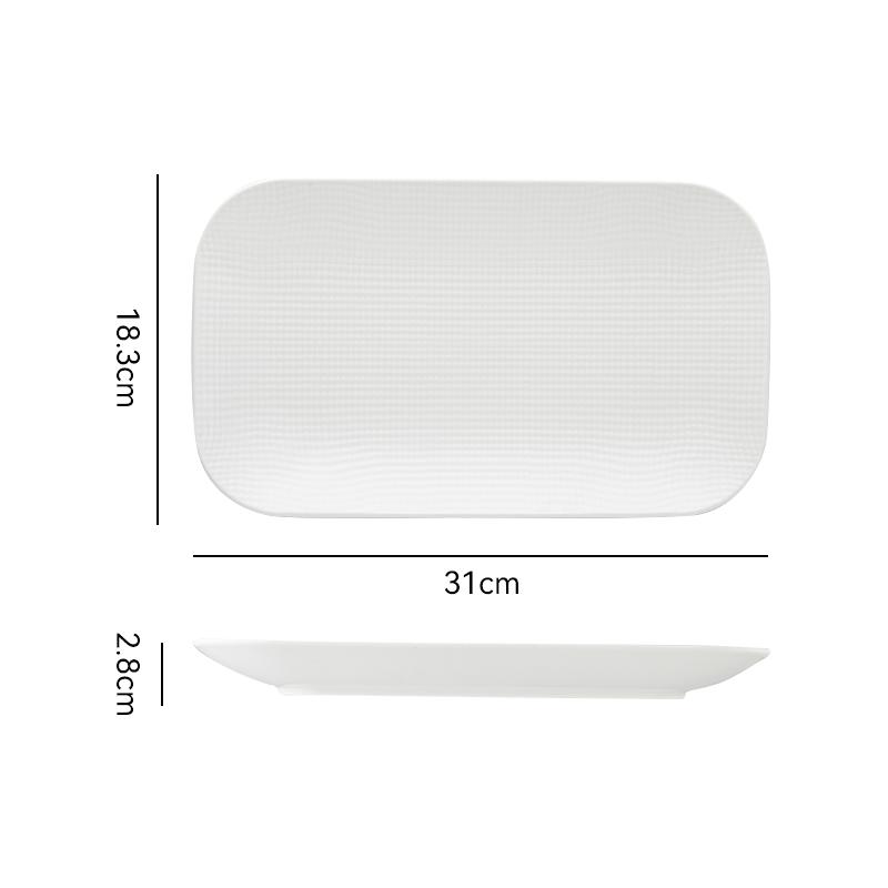 Pure White Ceramic Dining Plate Soup Plate Sushi Plates Pasta Dish Steak Plates Dessert Bowl Sting Disc Dim Sum Dish Fruit Bowl