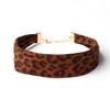 Suede Leopard Print Necklace Necklace Ruffled Choker Wild Pendant Accessories Women's Versatile Collar