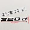 3D ABS Chrome Matte Black Car Styling Logo 320d Badge Rear Trunk Emblem Decal For BMW 3 Series 320d E34 E46 F31 Auto Accessories
