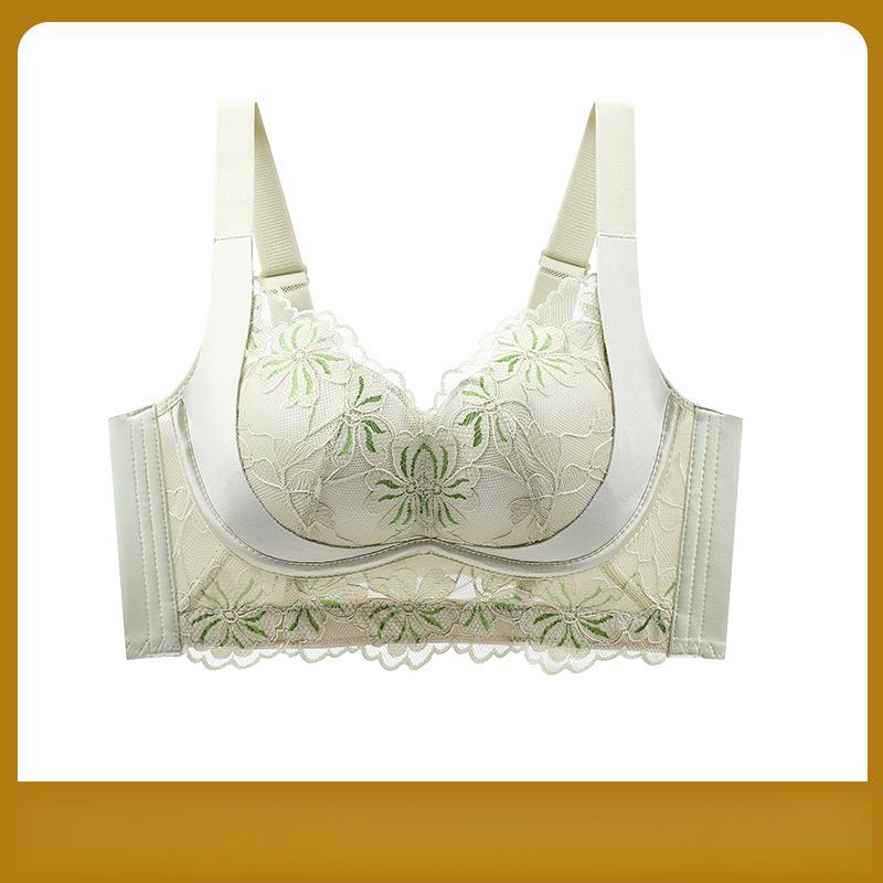 Justerbara underkläder Dam Samlande BH Dam Spets Tunn BH Anti-hängande BH Push Up BH