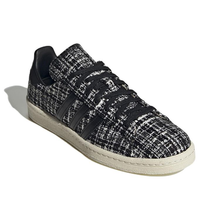 INVINCIBLE X DayZ X Adidas Campus Black Tweed Unisex Sneakers Core-Black Cream-White HP2821
