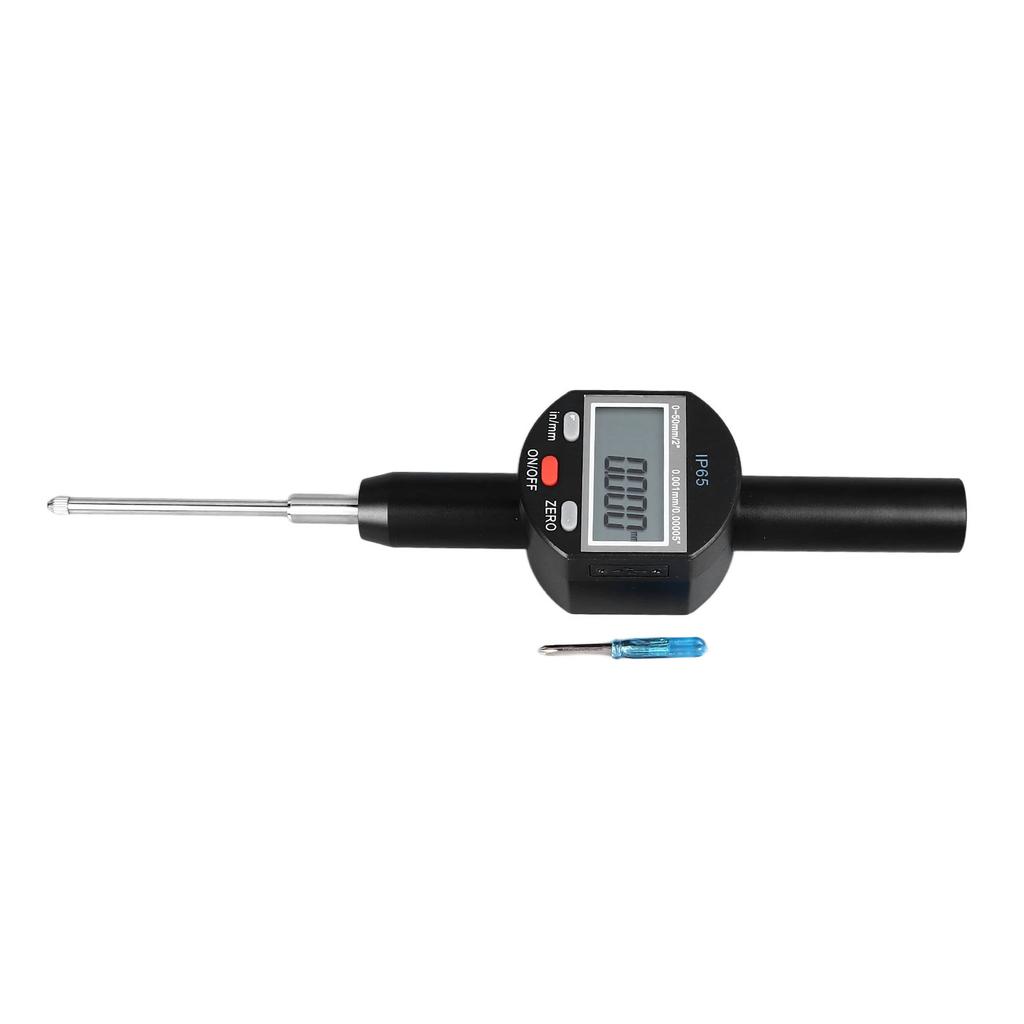 Digitale Messuhr, 0,001 mm, 0,00005 Zoll Auflösung, 0 bis 50 mm Bereich, IP65, wasserdicht, Aluminiumlegierung