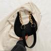 Sophisticated Shoulder Bag Felt Handbag Crossbody Bag with Chain Strap for Women