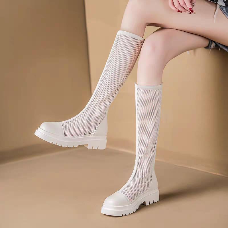 Buty Dziecięce cienkie letnie nowe buty z siateczki Modne buty z grubą podeszwą ażurowe przewiewne Buty z siateczki uniwersalne przewiewne